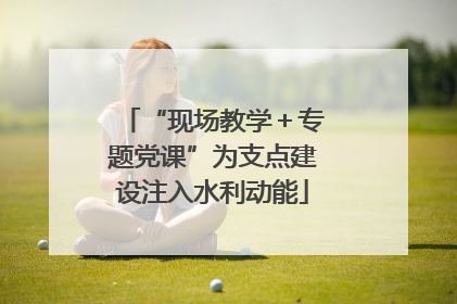 “现场教学＋专题党课”为支点建设注入水利动能