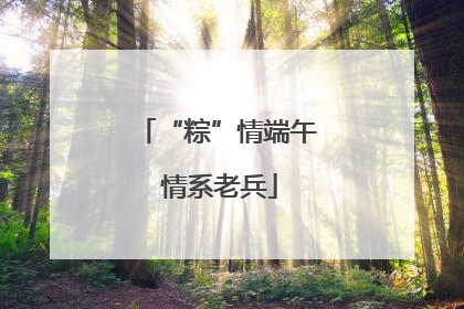 “粽”情端午 情系老兵