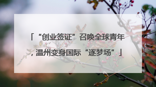 “创业签证”召唤全球青年，温州变身国际“逐梦场”