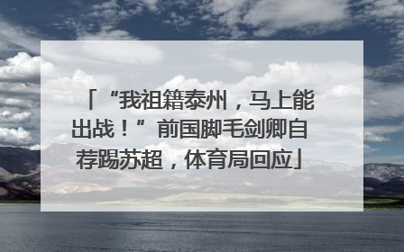 “我祖籍泰州，马上能出战！”前国脚毛剑卿自荐踢苏超，体育局回应