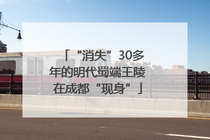 “消失”30多年的明代蜀端王陵在成都“现身”
