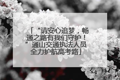 “请安心追梦，畅通之路有我们守护！”通山交通执法人员全力护航高考路