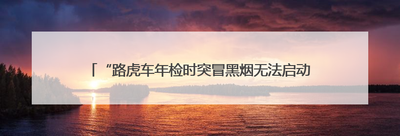 “路虎车年检时突冒黑烟无法启动”，驾驶员与检测中心各执一词