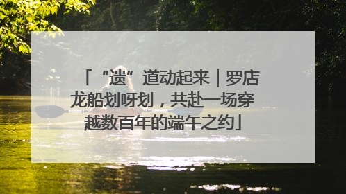 “遗”道动起来｜罗店龙船划呀划，共赴一场穿越数百年的端午之约