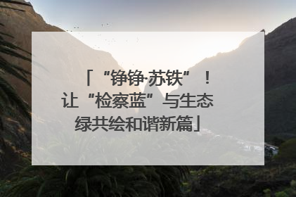 “铮铮·苏铁”！让“检察蓝”与生态绿共绘和谐新篇