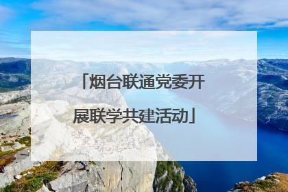 烟台联通党委开展联学共建活动