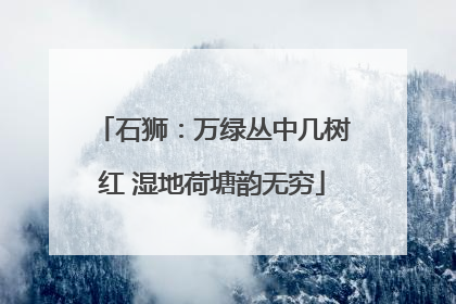 石狮：万绿丛中几树红 湿地荷塘韵无穷
