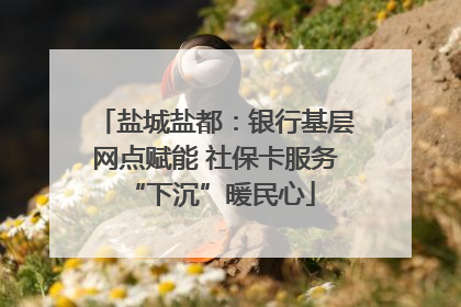 盐城盐都：银行基层网点赋能 社保卡服务 “下沉”暖民心