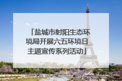 盐城市射阳生态环境局开展六五环境日主题宣传系列活动