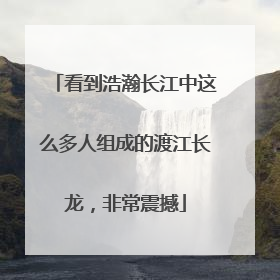 看到浩瀚长江中这么多人组成的渡江长龙，非常震撼