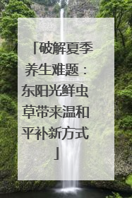 破解夏季养生难题：东阳光鲜虫草带来温和平补新方式