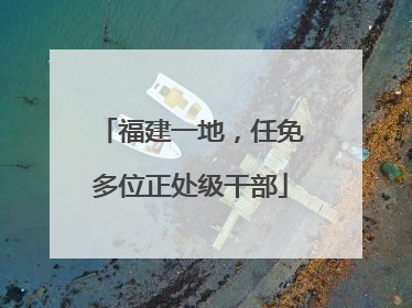 福建一地，任免多位正处级干部