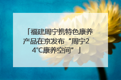 福建周宁携特色康养产品在京发布“周宁24℃康养空间”