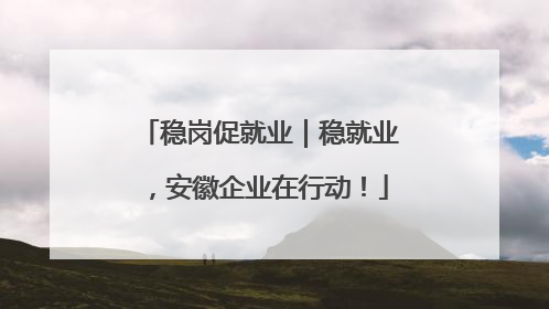 稳岗促就业｜稳就业，安徽企业在行动！