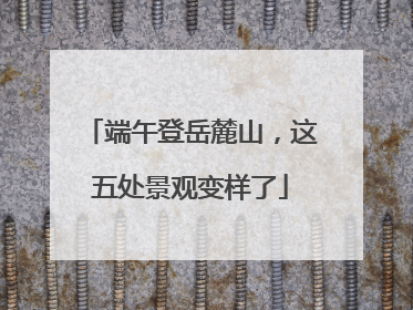 端午登岳麓山，这五处景观变样了