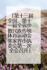 第十三届全国、第十一届全省少数民族传统体育运动会张家界市执委会第一次全会召开