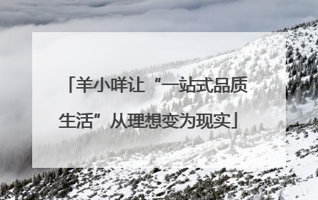 羊小咩让“一站式品质生活”从理想变为现实