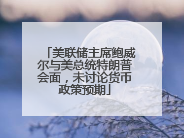 美联储主席鲍威尔与美总统特朗普会面，未讨论货币政策预期
