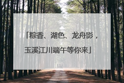粽香、湖色、龙舟影，玉溪江川端午等你来
