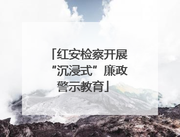 红安检察开展“沉浸式”廉政警示教育
