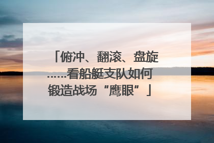 俯冲、翻滚、盘旋……看船艇支队如何锻造战场“鹰眼”