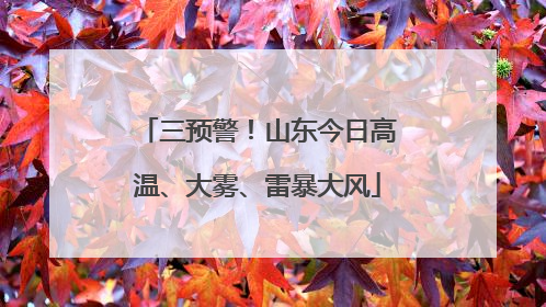 三预警！山东今日高温、大雾、雷暴大风