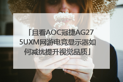 且看AOC冠捷AG275UXM网游电竞显示器如何减扰提升视觉品质