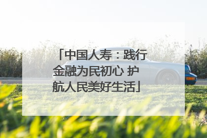 中国人寿：践行金融为民初心 护航人民美好生活