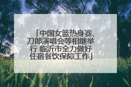中国女篮热身赛、刀郎演唱会等相继举行 临沂市全力做好住宿餐饮保障工作