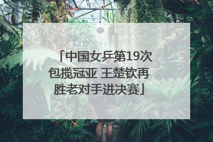 中国女乒第19次包揽冠亚 王楚钦再胜老对手进决赛