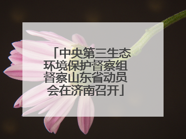 中央第三生态环境保护督察组督察山东省动员会在济南召开