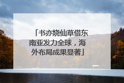书亦烧仙草借东南亚发力全球，海外布局成果显著