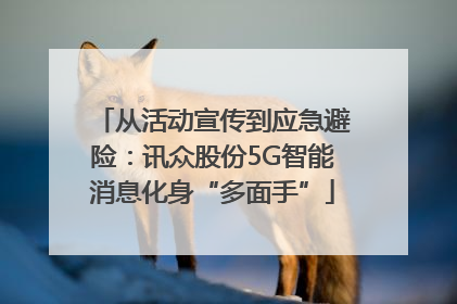 从活动宣传到应急避险：讯众股份5G智能消息化身“多面手”