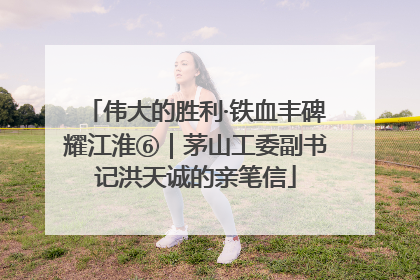 伟大的胜利·铁血丰碑耀江淮⑥｜茅山工委副书记洪天诚的亲笔信