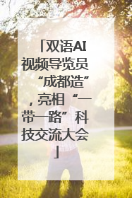 双语AI视频导览员“成都造”，亮相“一带一路”科技交流大会