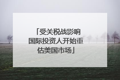 受关税战影响 国际投资人开始重估美国市场