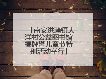 南安洪濑镇大洋村公益图书馆揭牌暨儿童节特别活动举行