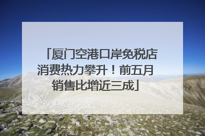 厦门空港口岸免税店消费热力攀升！前五月销售比增近三成