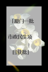 厦门一批市政民生项目获批
