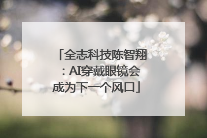 全志科技陈智翔：AI穿戴眼镜会成为下一个风口