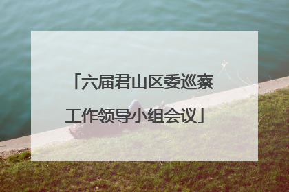 六届君山区委巡察工作领导小组会议