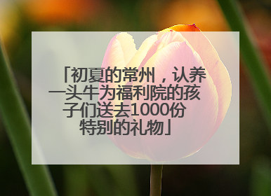 初夏的常州，认养一头牛为福利院的孩子们送去1000份特别的礼物