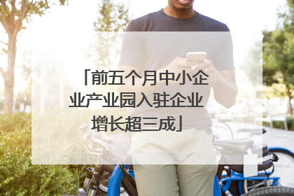 前五个月中小企业产业园入驻企业增长超三成