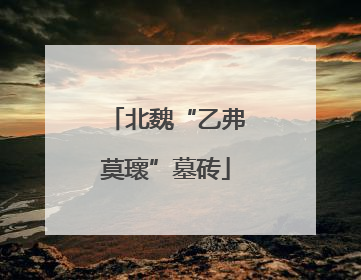 北魏“乙弗莫瓌”墓砖