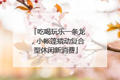 吃喝玩乐一条龙，小帐篷撬动复合型休闲新消费