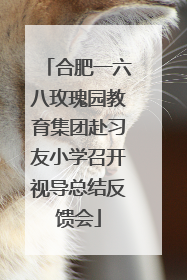 合肥一六八玫瑰园教育集团赴习友小学召开视导总结反馈会