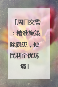 周口交警：精准施策除隐患，便民利企优环境