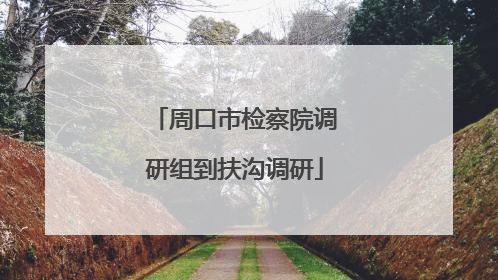 周口市检察院调研组到扶沟调研