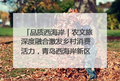 品质西海岸｜农文旅深度融合激发乡村消费活力，青岛西海岸新区的乡村振兴实践