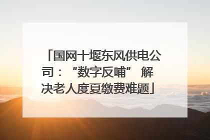 国网十堰东风供电公司：“数字反哺” 解决老人度夏缴费难题
